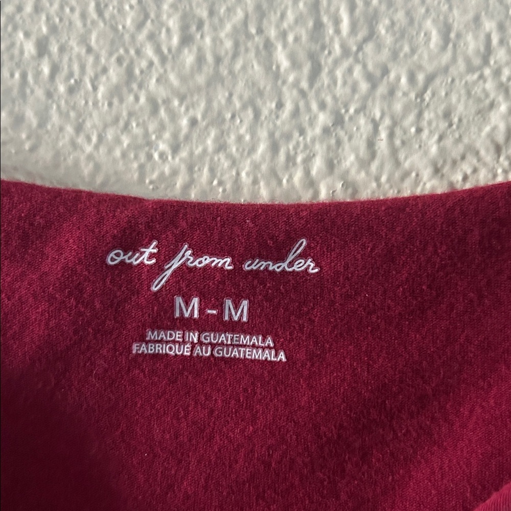 Out from Under Compression Boatneck tee in dark red, women’s medium - Picture 3 of 5
